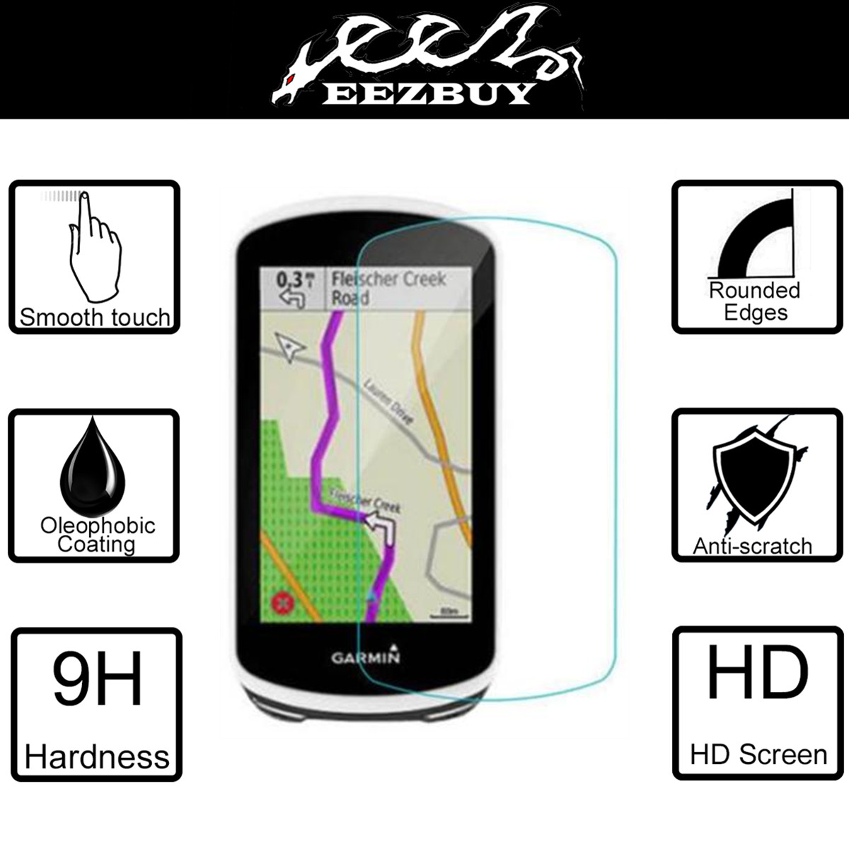Tempered Glass Screen Protector for Garmin Edge 510 800 810 820 1000 1030