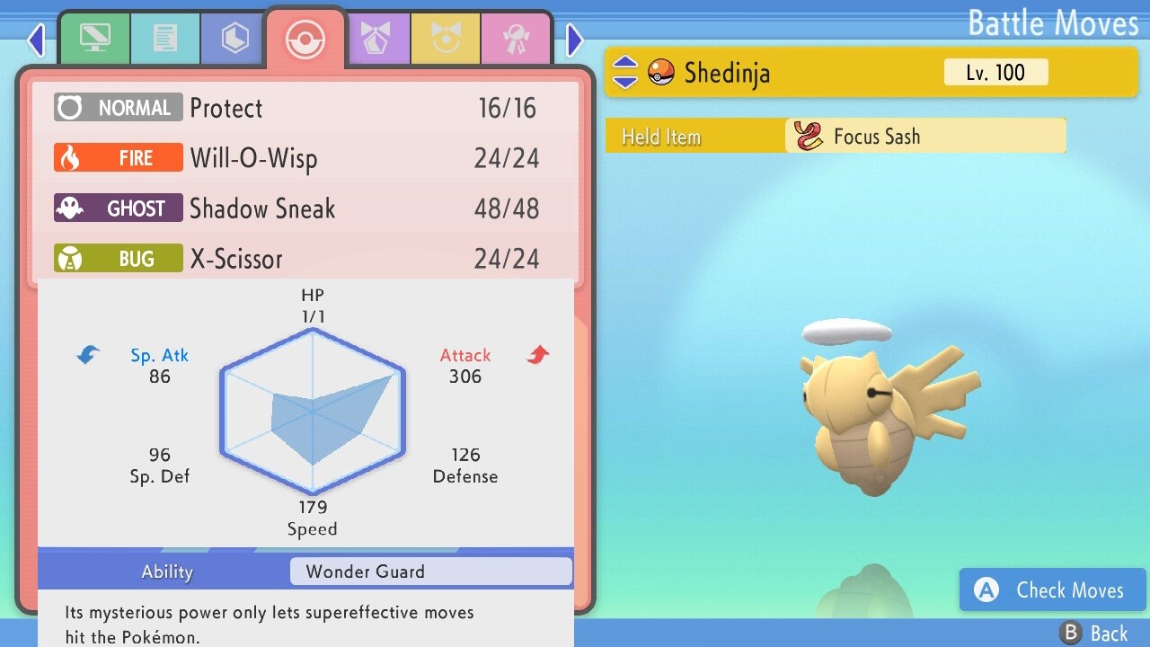 Pokemon Brilliant Diamond Shining Pearl 6iv Shiny Shedinja Max EV