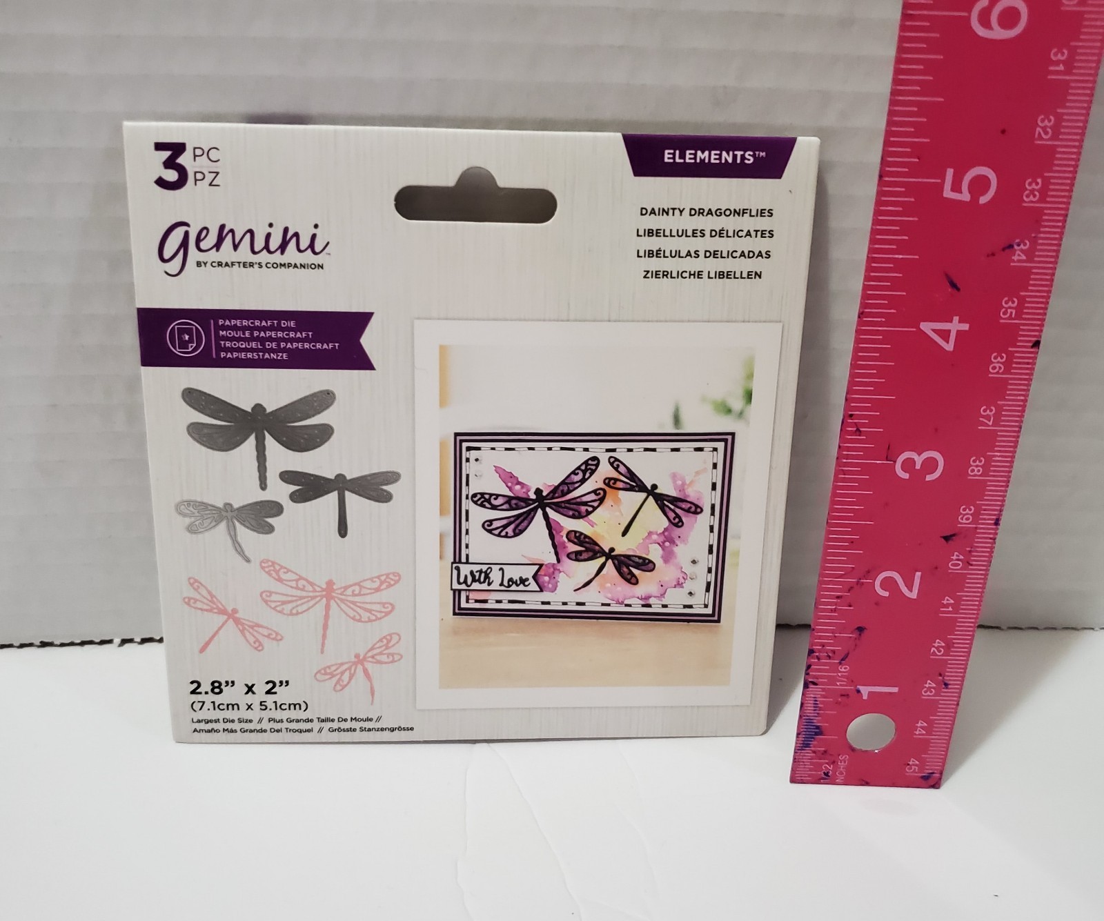 CC1 Elements Crafters Companion Outline Dies Dainty Dragonflies 2.8" X 2" New