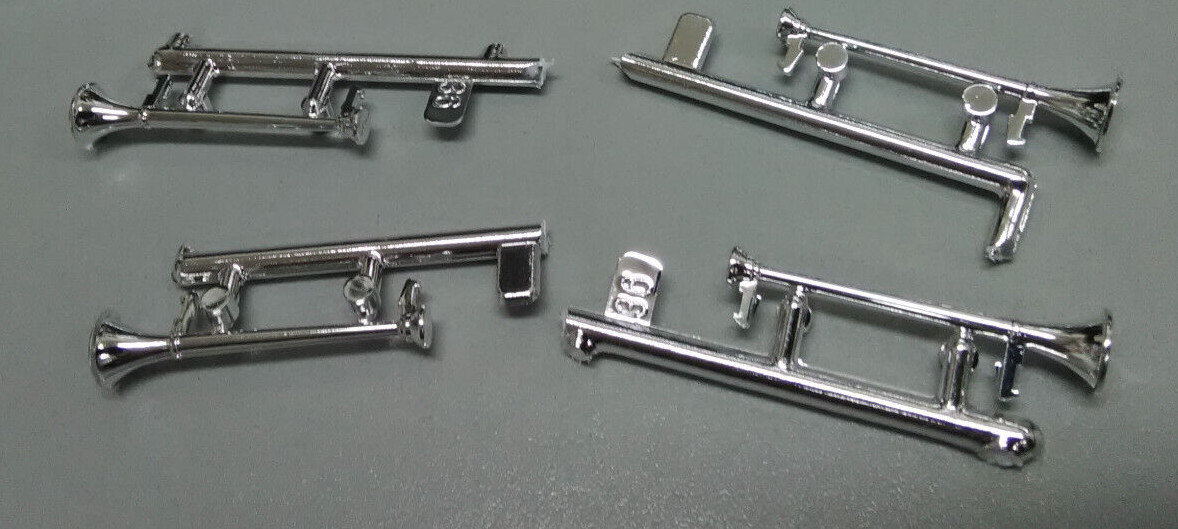 4 Air Horns W900 Kenworth 359 Peterbilt 1/25 Chrome Tractor Semi Truck Revell