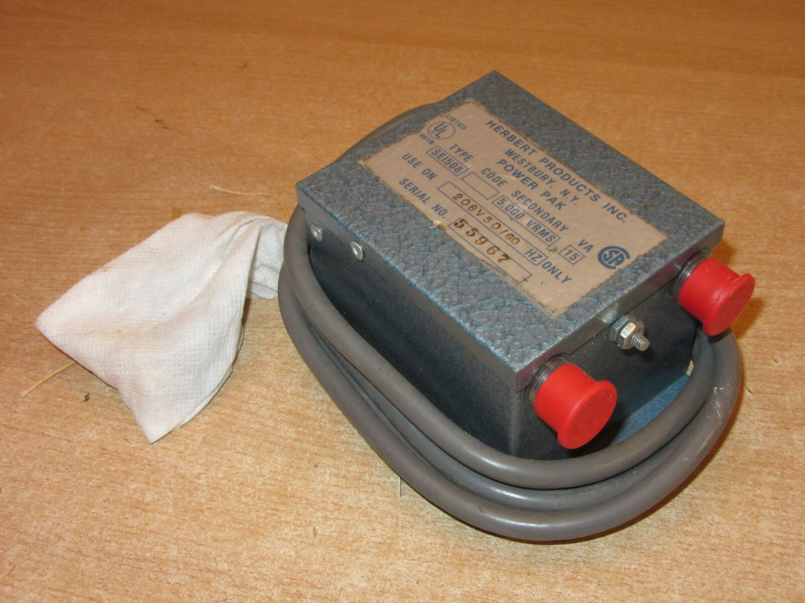 Herbert Products Inc Power Pak Pack SE1508 5000vrms 15va 208v 50/60hz NEW Unused