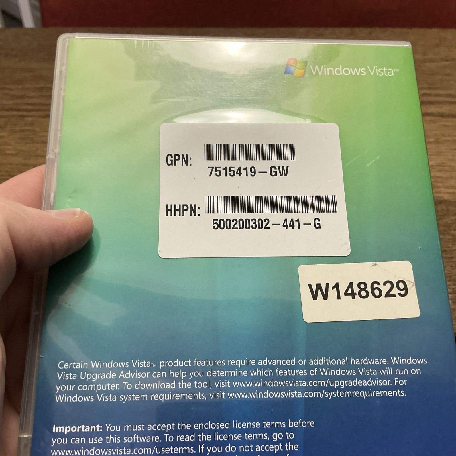 Microsoft Windows Vista Anytime Upgrade Disc And Case - 32 Bit