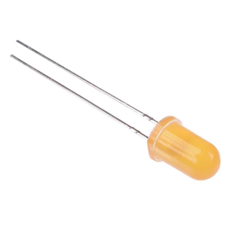 10 x Amber 5mm Diffused LED 30mcd 60°