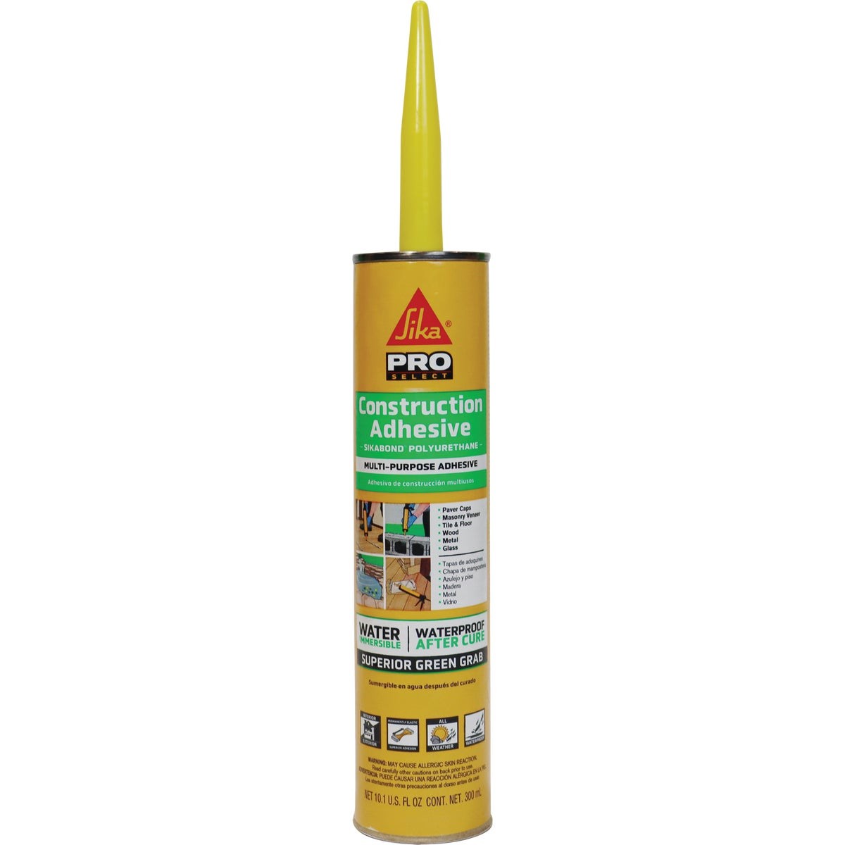 SikaBond Pro Select 10 Oz. High Performance Construction Adhesive 106403 Pack of