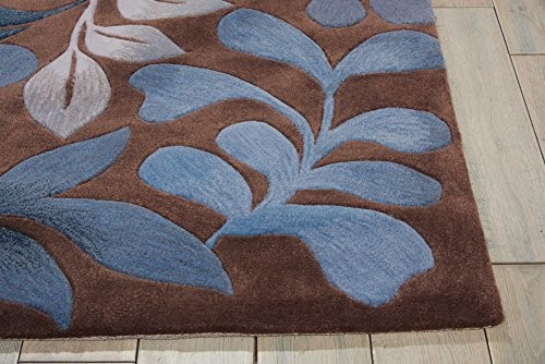 Home Contour Botanical Mocha 5' x 7'6'' Area-Rug, Easy-Cleaning, Non