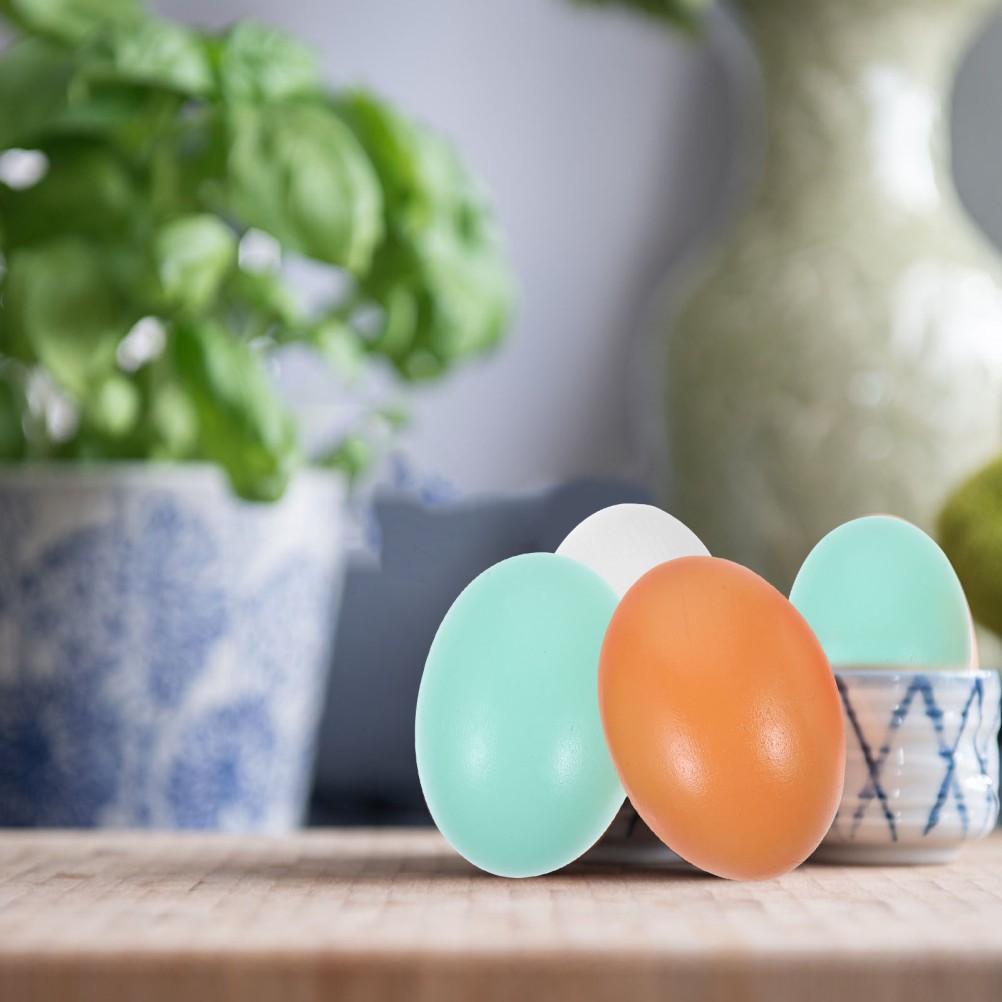 3 Pcs Egg Decors Unfinished Artificial Eggs for Craft Decorating Toy