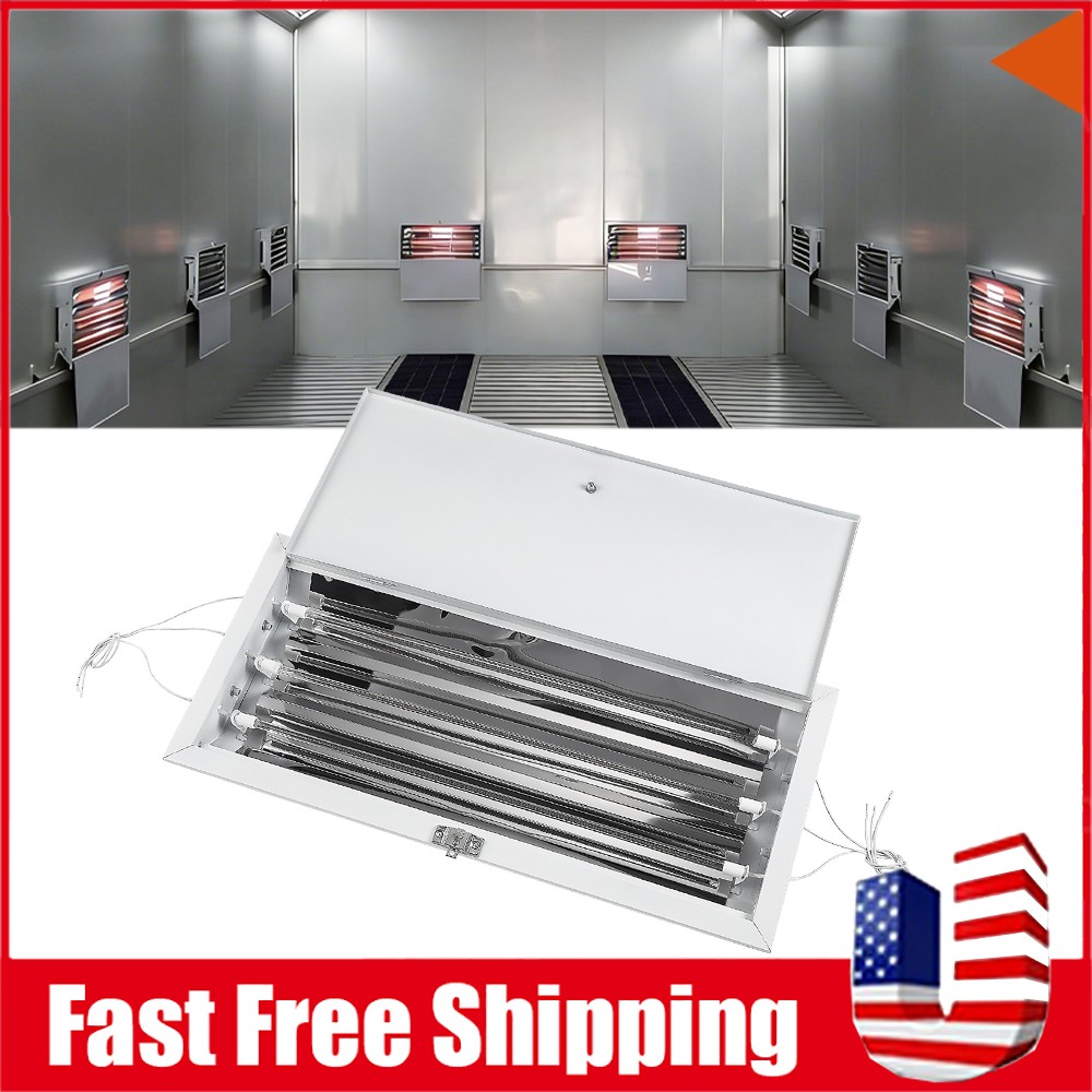 8 Sets 3KW Spray / Baking Booth Infrared Paint Curing Lamps Heating Lights 220V