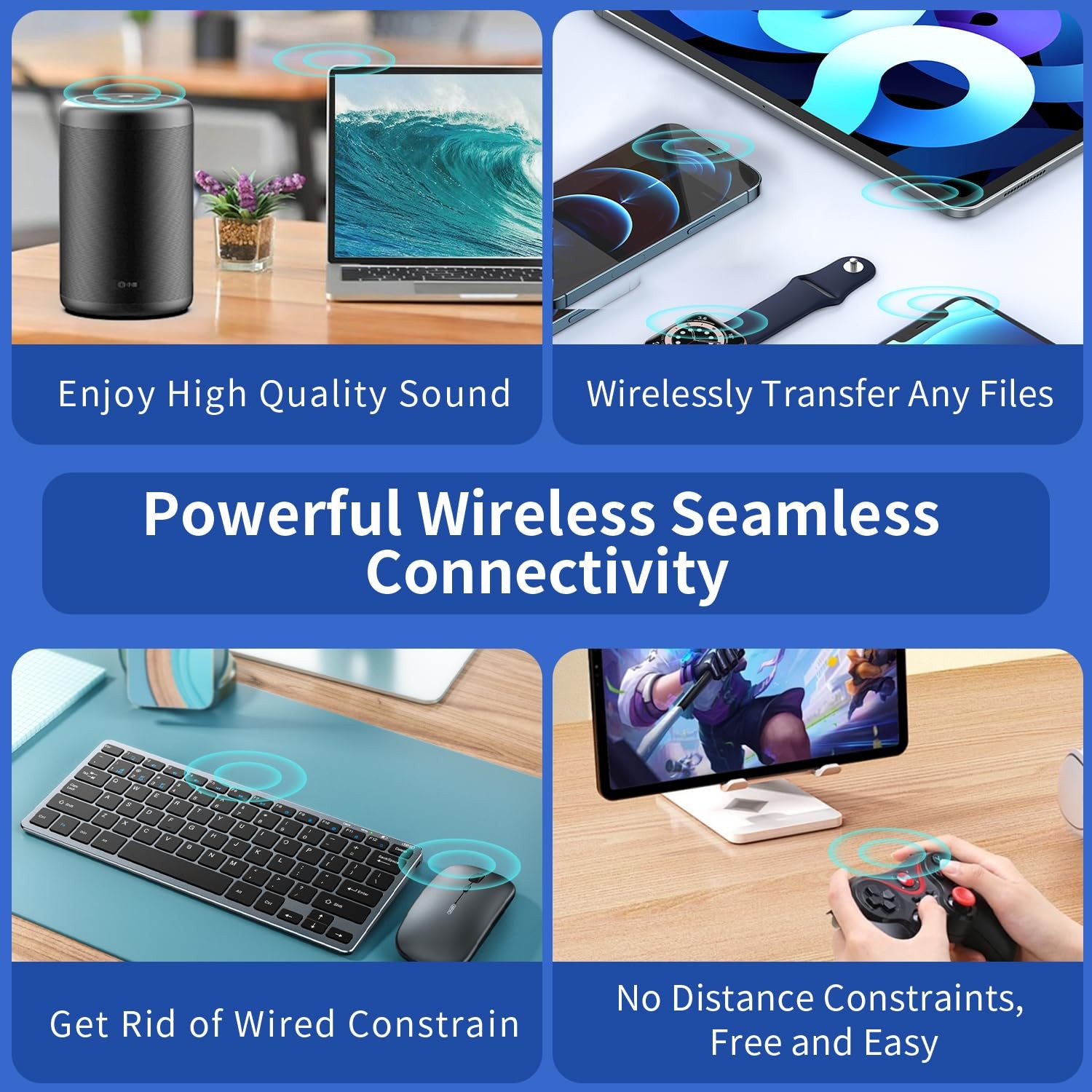 Long Range USB Bluetooth 5.3 Wireless Adapter Dongle Antenna For PC Windows