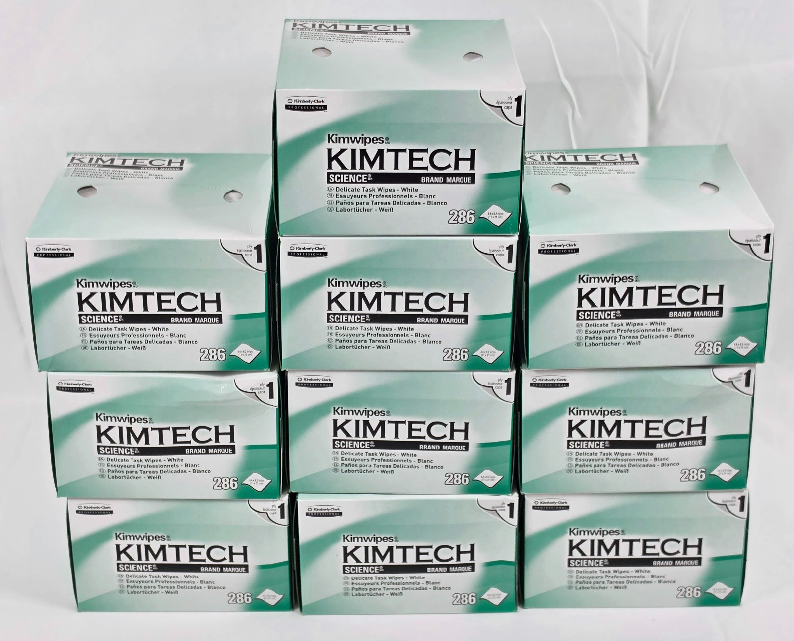 QTY Lot of 10 Boxes KIMTECH Kimwipes 286 Wipes /Box Science Brand FREE SHIPPING