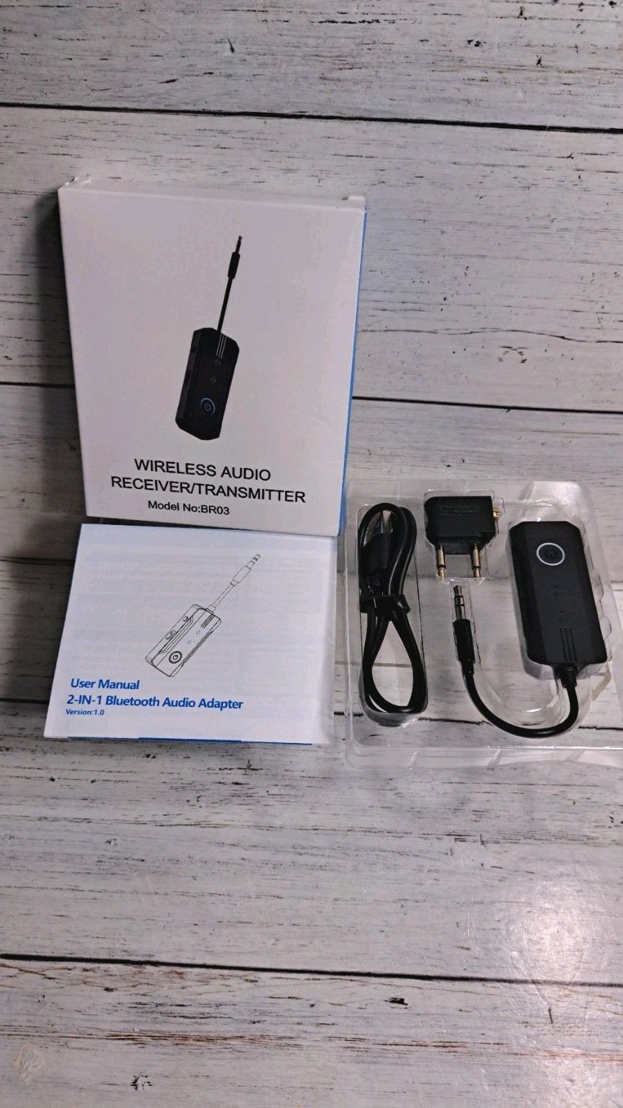 Bluetooth 6.0 Transmitter Receiver, 2-in-1 Airplane Travel Adapter for 2...