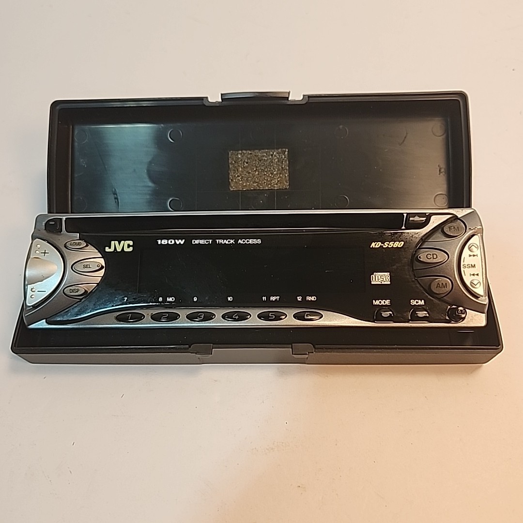 JVC KD-S580.  Replacement Faceplate For Car Stereo With Case