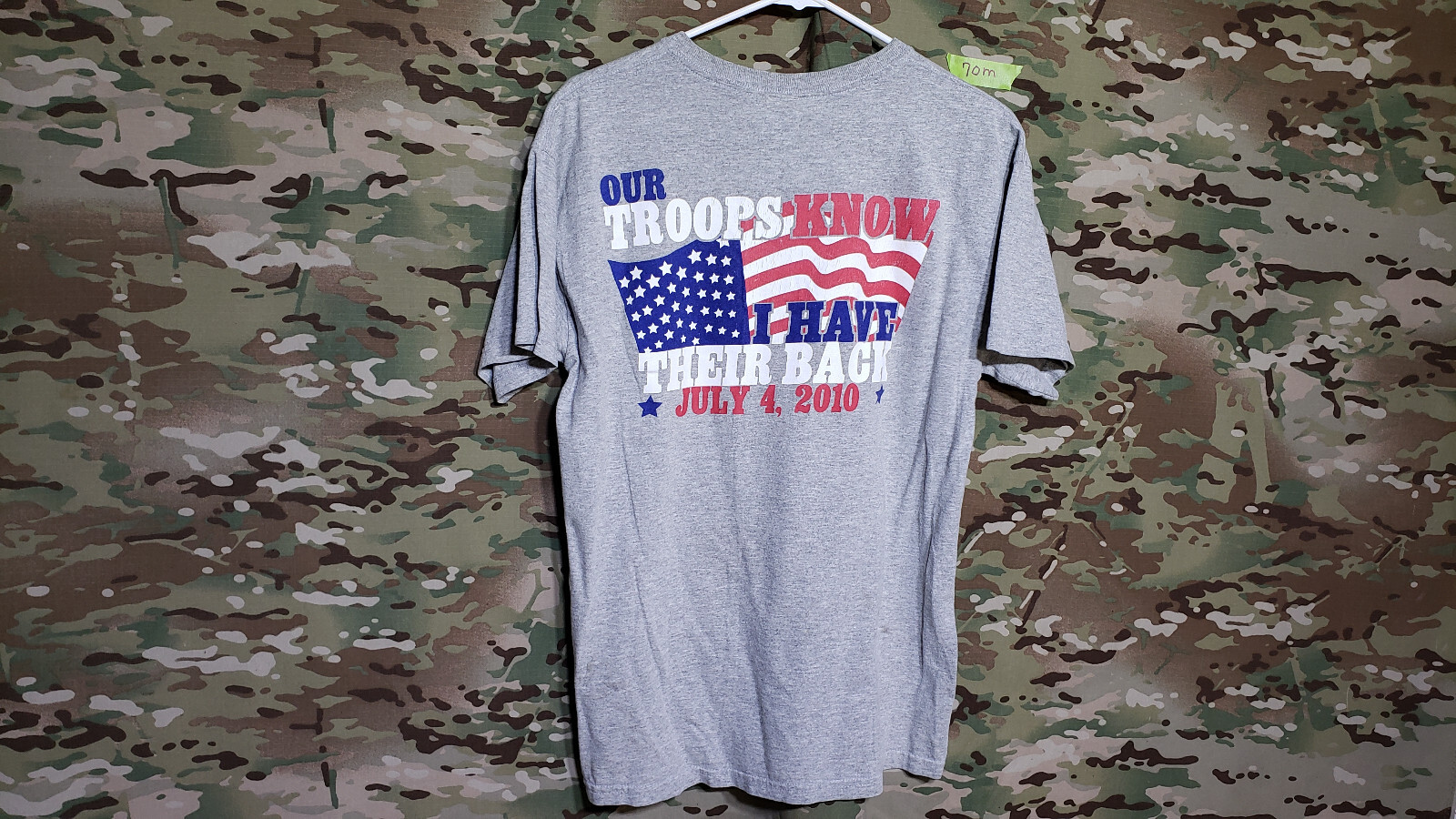 OUR TROOPS KNOW I HAVE THEIR BACK USO T-SHIRT MEDIUM