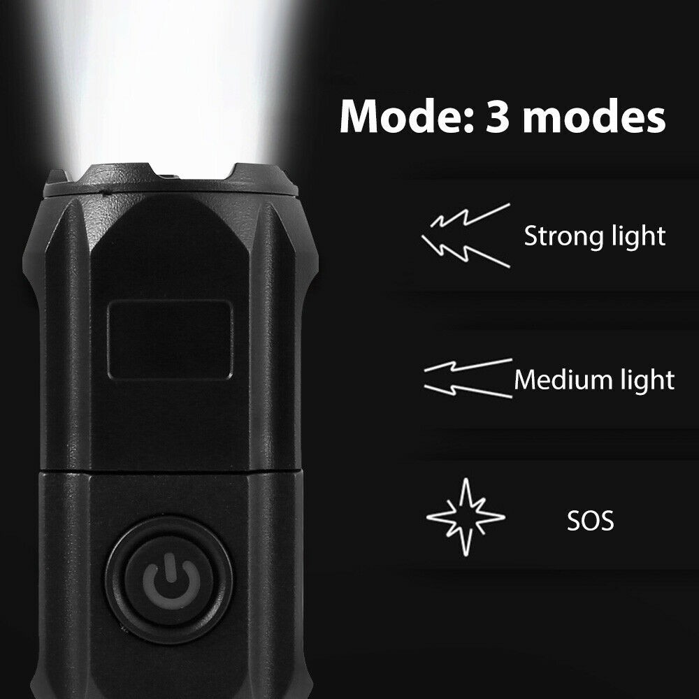 Linterna LED tactica Recargable Linternas Alta Potencia de Casa Batería Poderoso