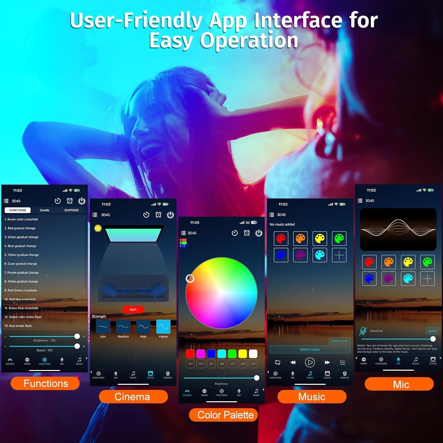 2025 Upgraded Sunset Lamp Projector with App Control - Endless Colors