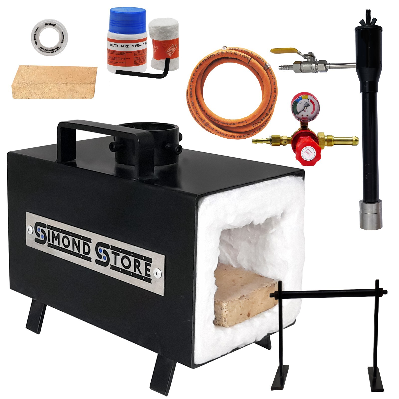 Blacksmiths Single Burner Propane Forge with Stand for Knifemaking Farriers