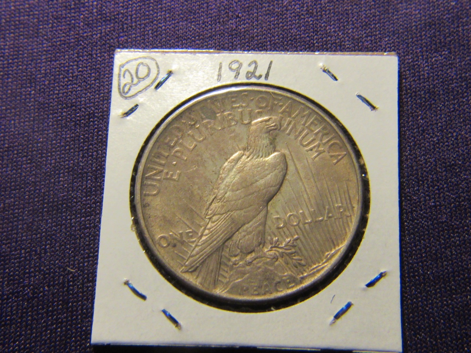 1921 Peace Silver Dollar in A.U. / UNC condition