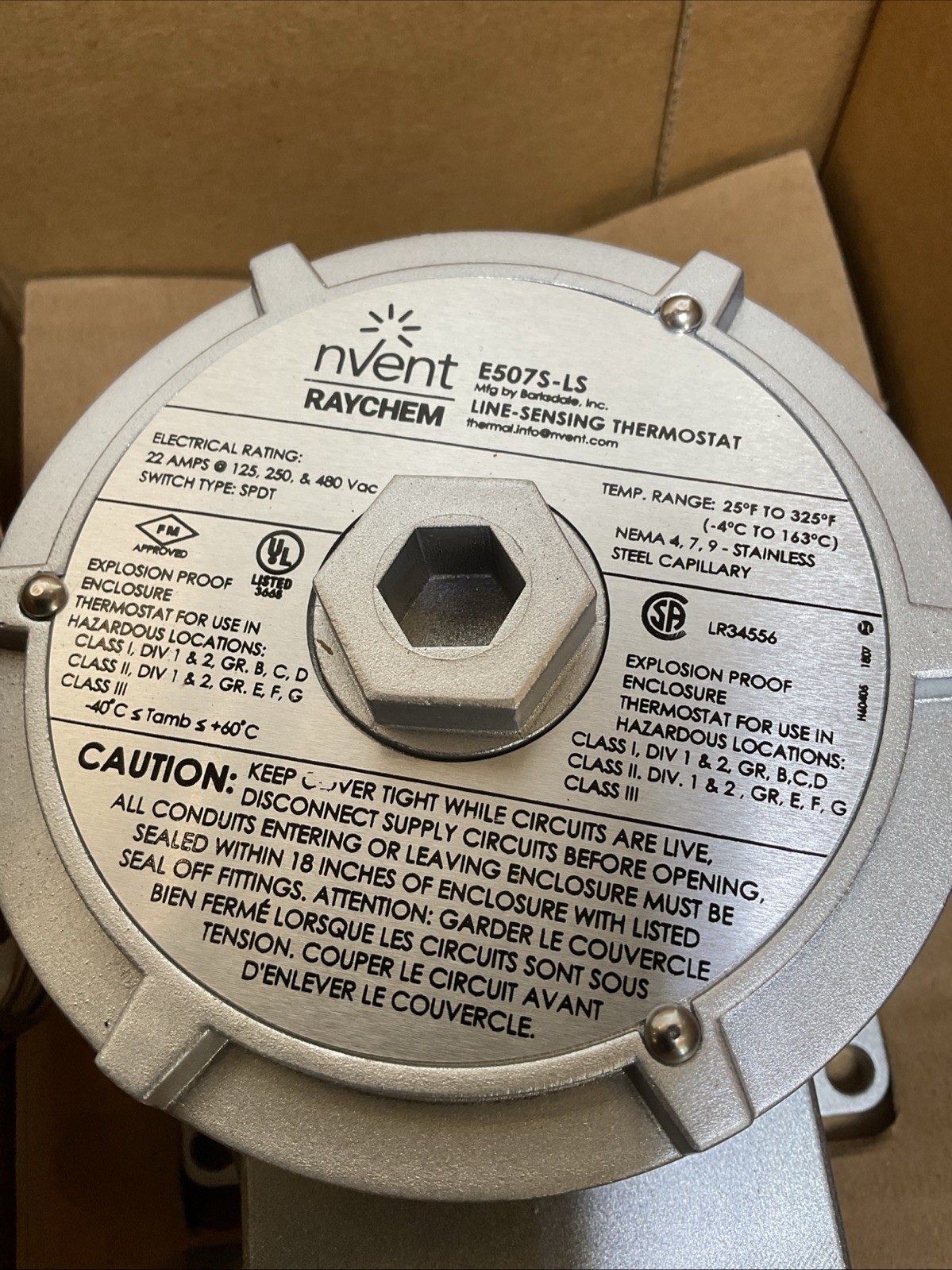 Raychem E507S-LS Line-Sensing Thermostat NEW