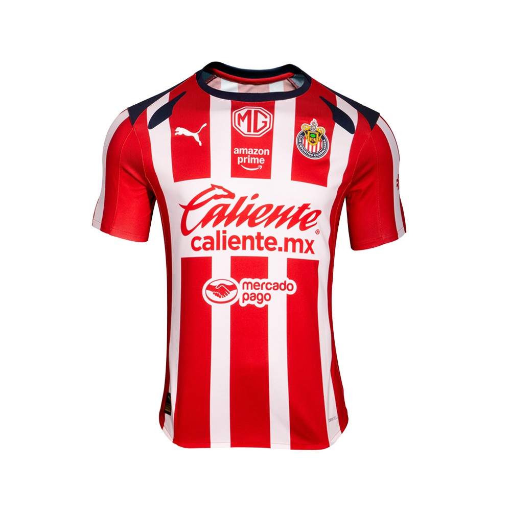 PUMA Chivas Home Promo 2526 Collared Short Sleeve Soccer Jersey Mens Red  706896