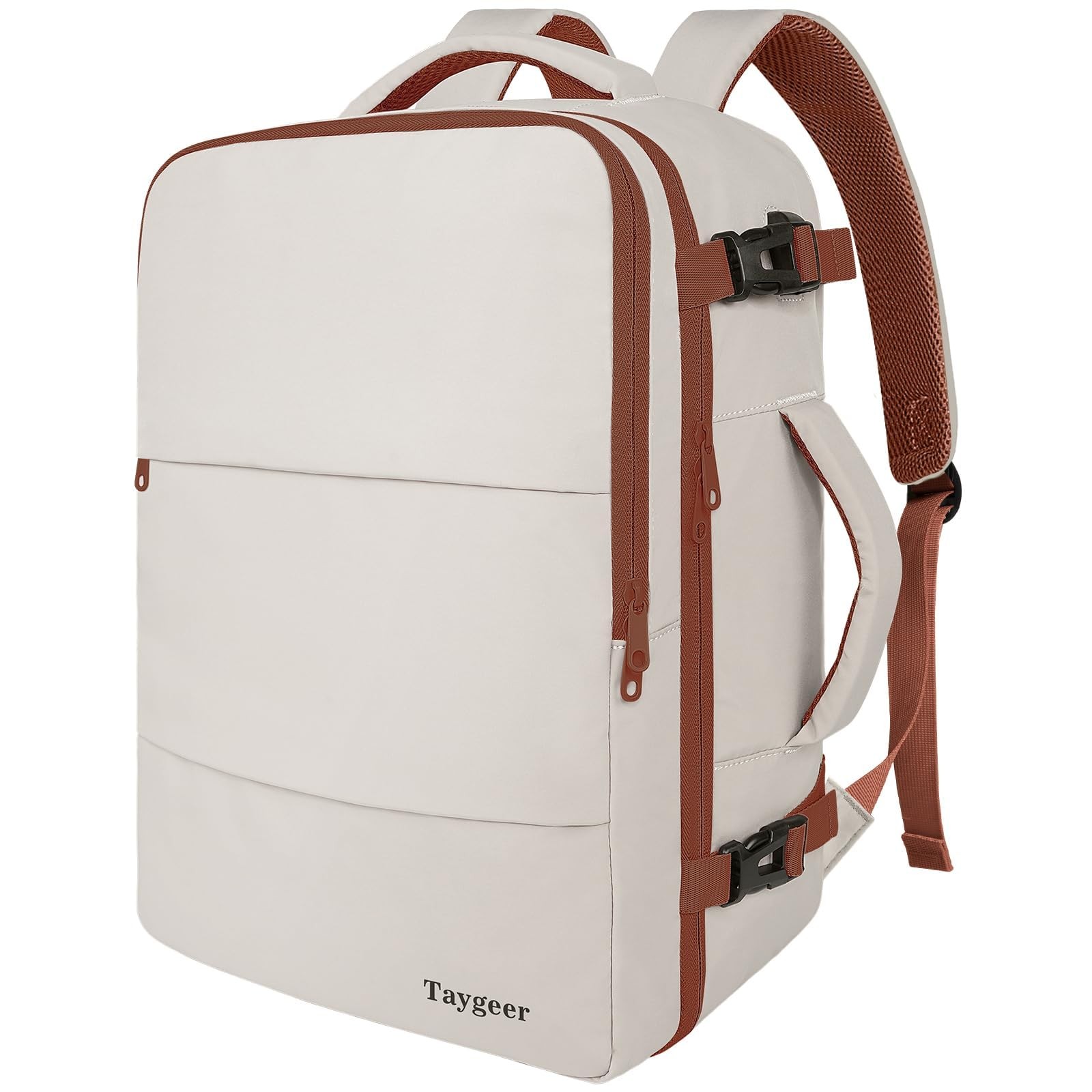 Taygeer Backpack for Women, College with Laptop Large, Khakiwhite