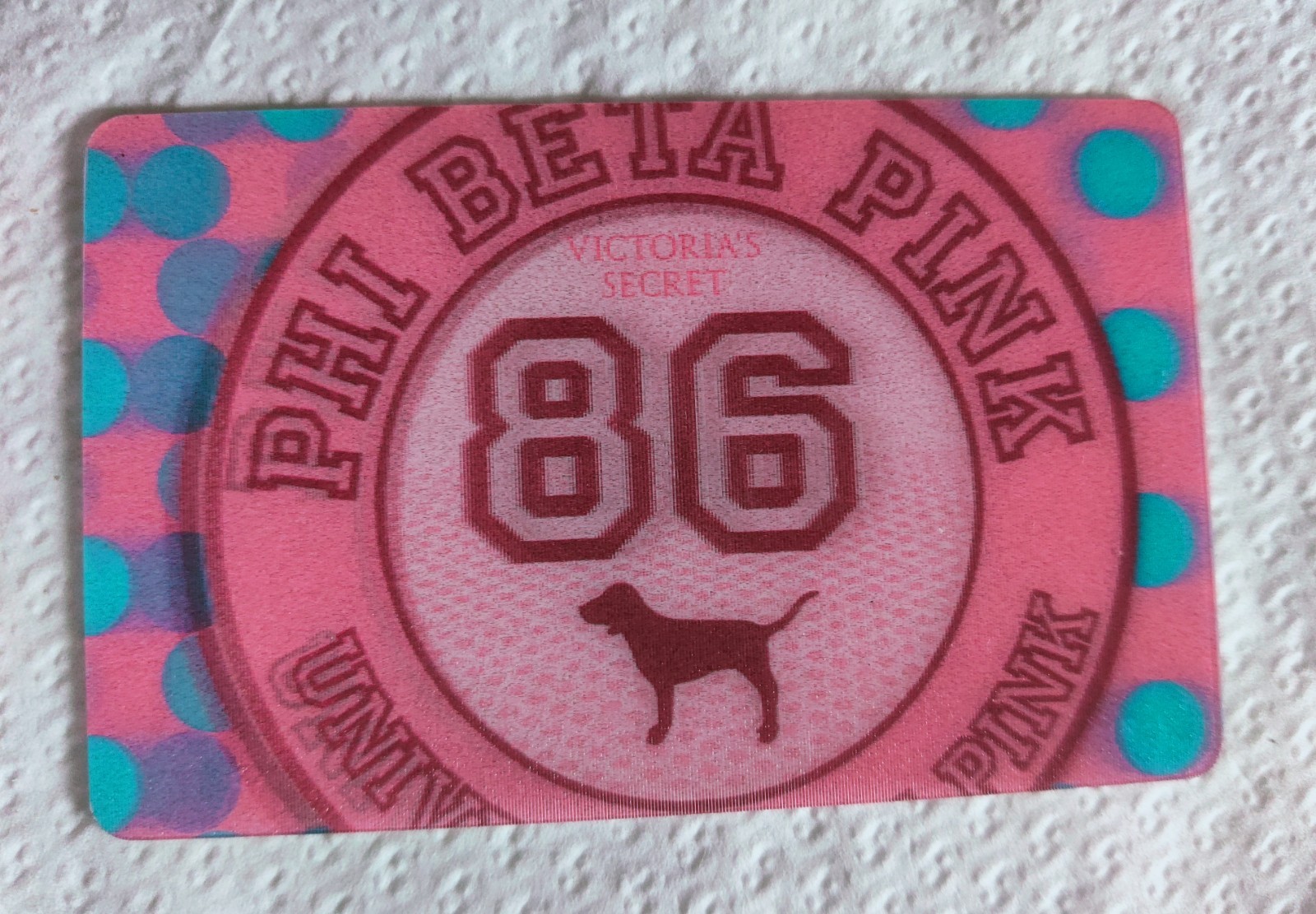 RARE VICTORIA SECRET PINK COLLECTIBLE CARD Lenticular PHI BETA Victoria's Dog 86