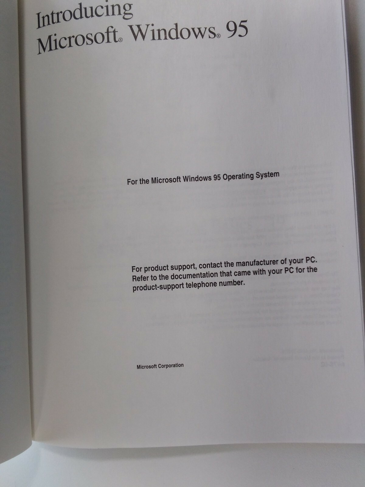 MICROSOFT Introducing Windows 95 Guide Original OEM 1995 Manual Book