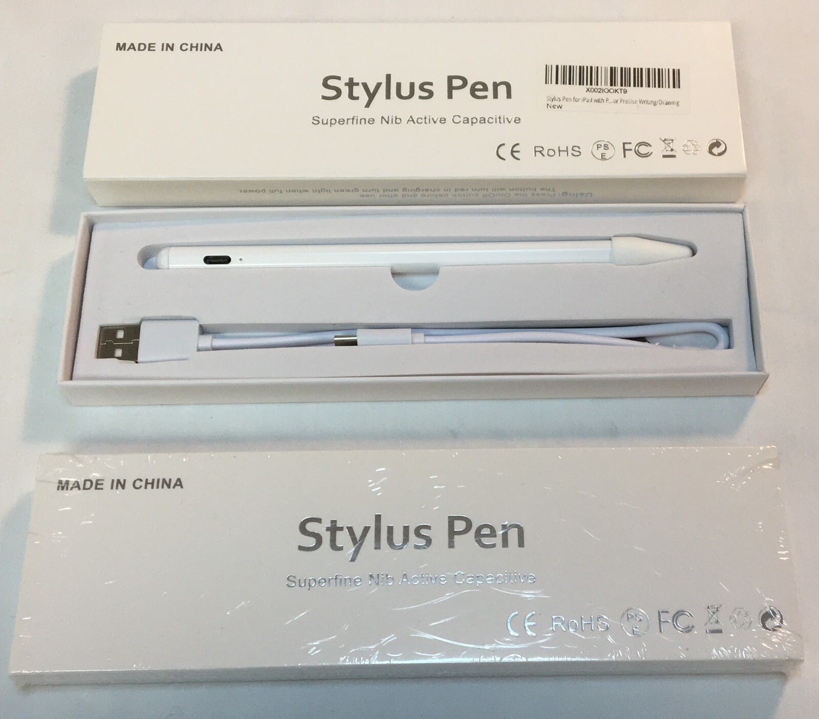 Lot of 2 NIB RoHS Stylus Pen Superfine Nib Active Capacitive, iPad Stylus Pencil