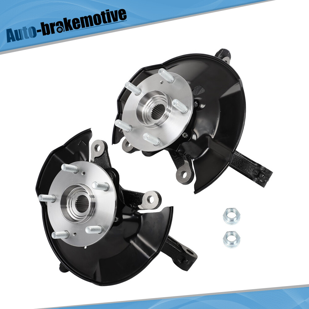 (2) Wheel Hub Bearing Steering Knuckle Assembly Front LH&RH For 2012 Honda Civic