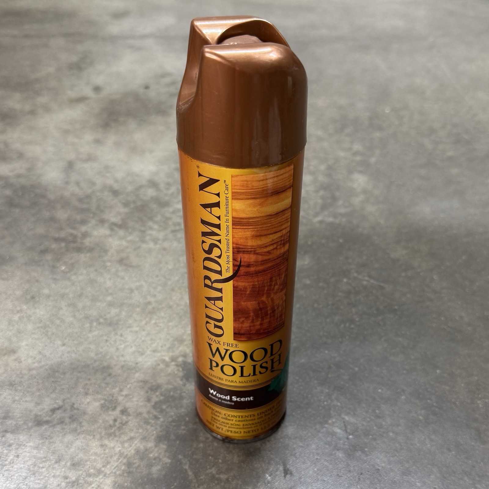 Discontinued Guardsman Wax-Free Wood Polish ~“Wood Scent” ~ 10.4 oz used / rare