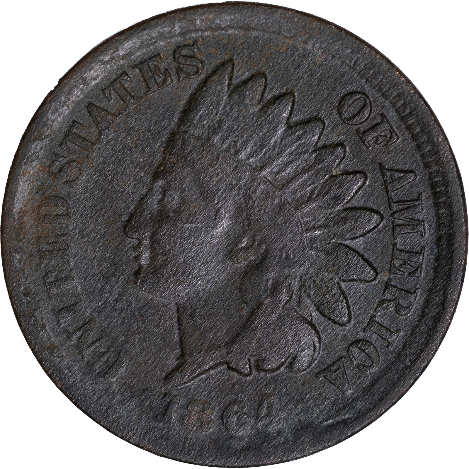 1864 Indian Head Cent ~ Fine Details