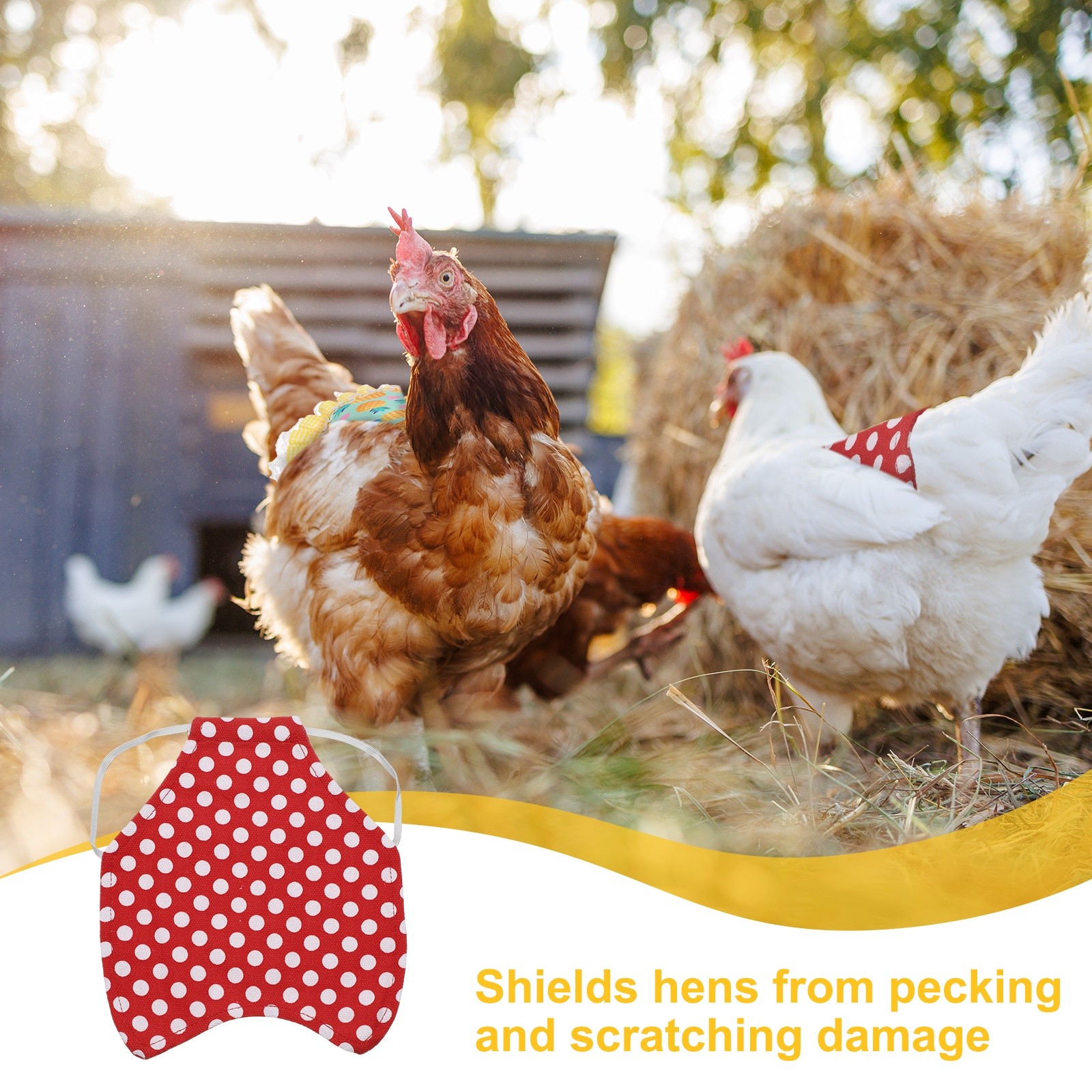2-Pack Chicken Saddle, Chicken Apron Hens Back Protector [Mixing 2 Styles L]
