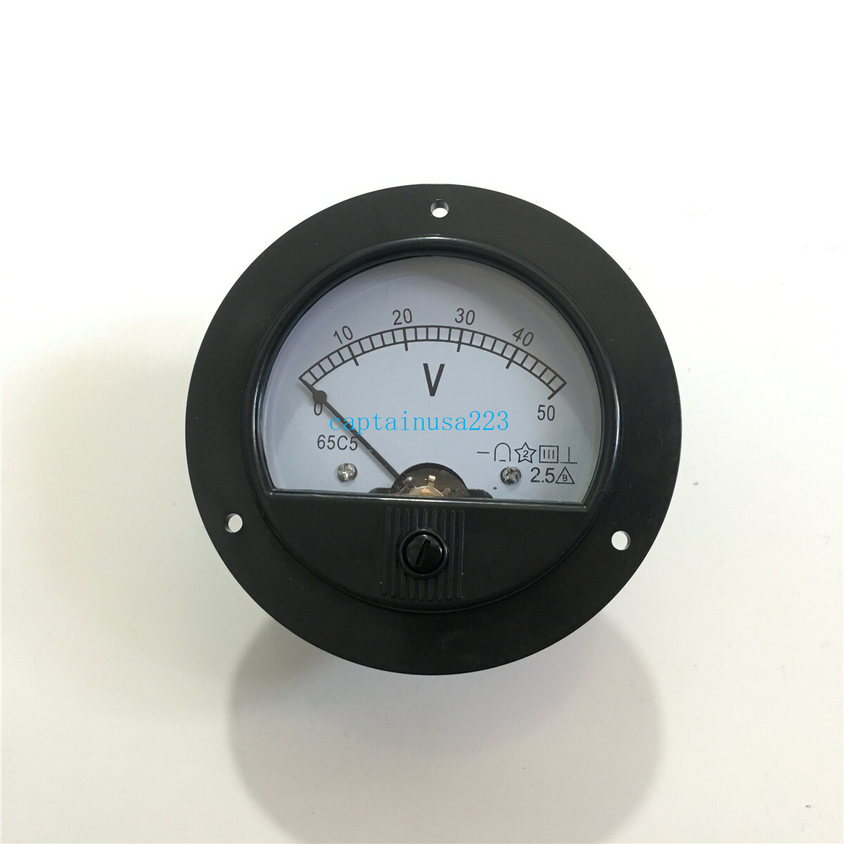 62C2 DC 0-50V Round Analog Panel Meter Volt Voltage Meter Voltmeter Gauge DC 50V
