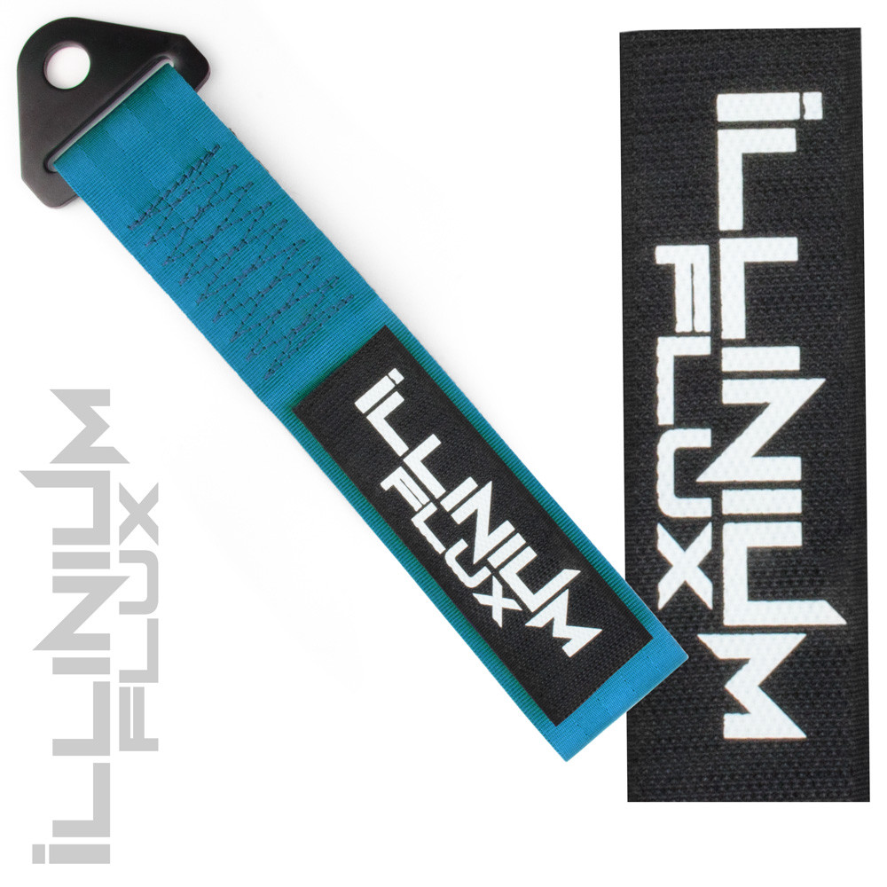 BLUE HIGH STRENGTH RACING TOW STRAP ILLINIUM FLUX BADGE PATCH  P11