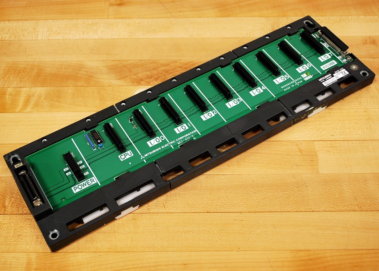 Mitsubishi A1S38B Base Unit 9712F 8 Port I/O Rack. - USED