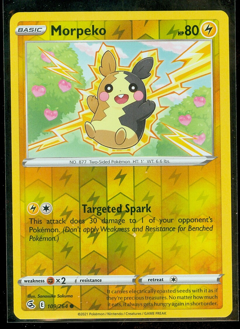 Pokemon MORPEKO 109/264 Fusion Strike - Rev Holo - - MINT