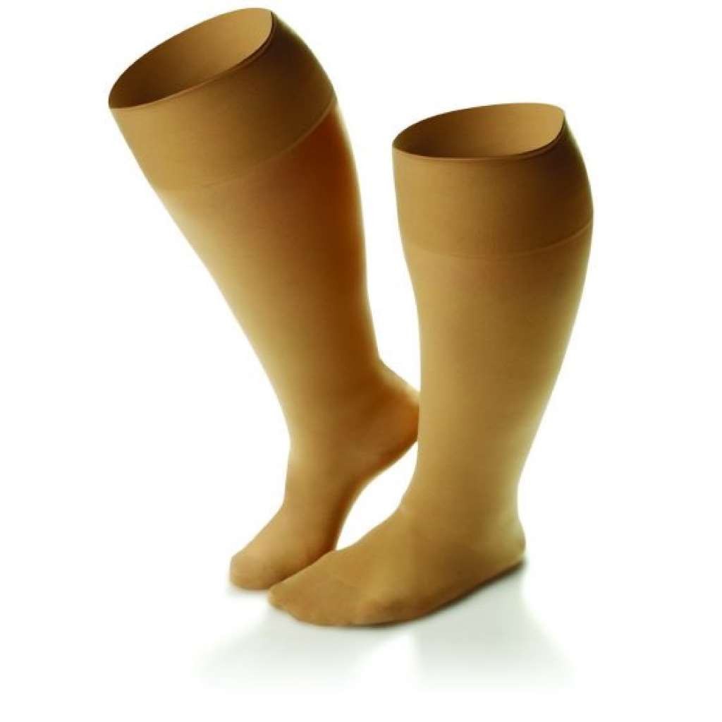 Shape to Fit Sheer Comfort Hosiery, Extra Roomy Knee Highs, Nylon w/Lycra, 15-20