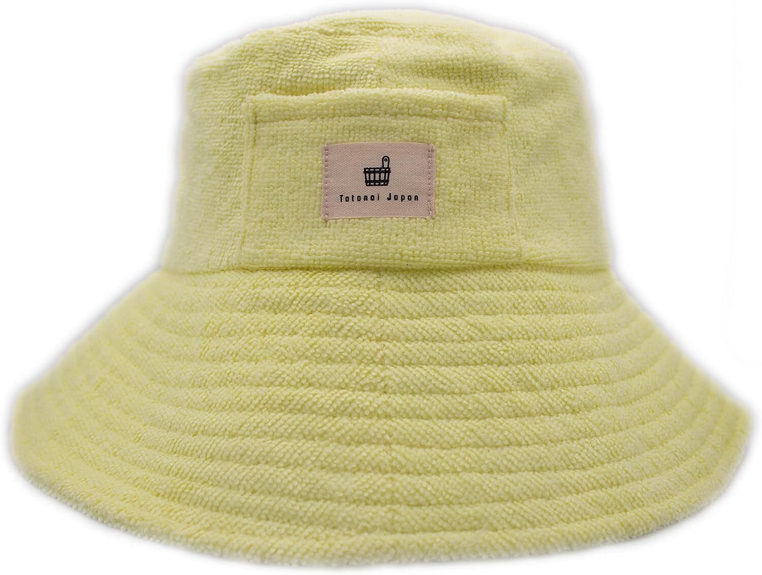 Totonoi Japan Sauna Hat Washable Towel Men's Women's Yellow 58-60cm NEW JP