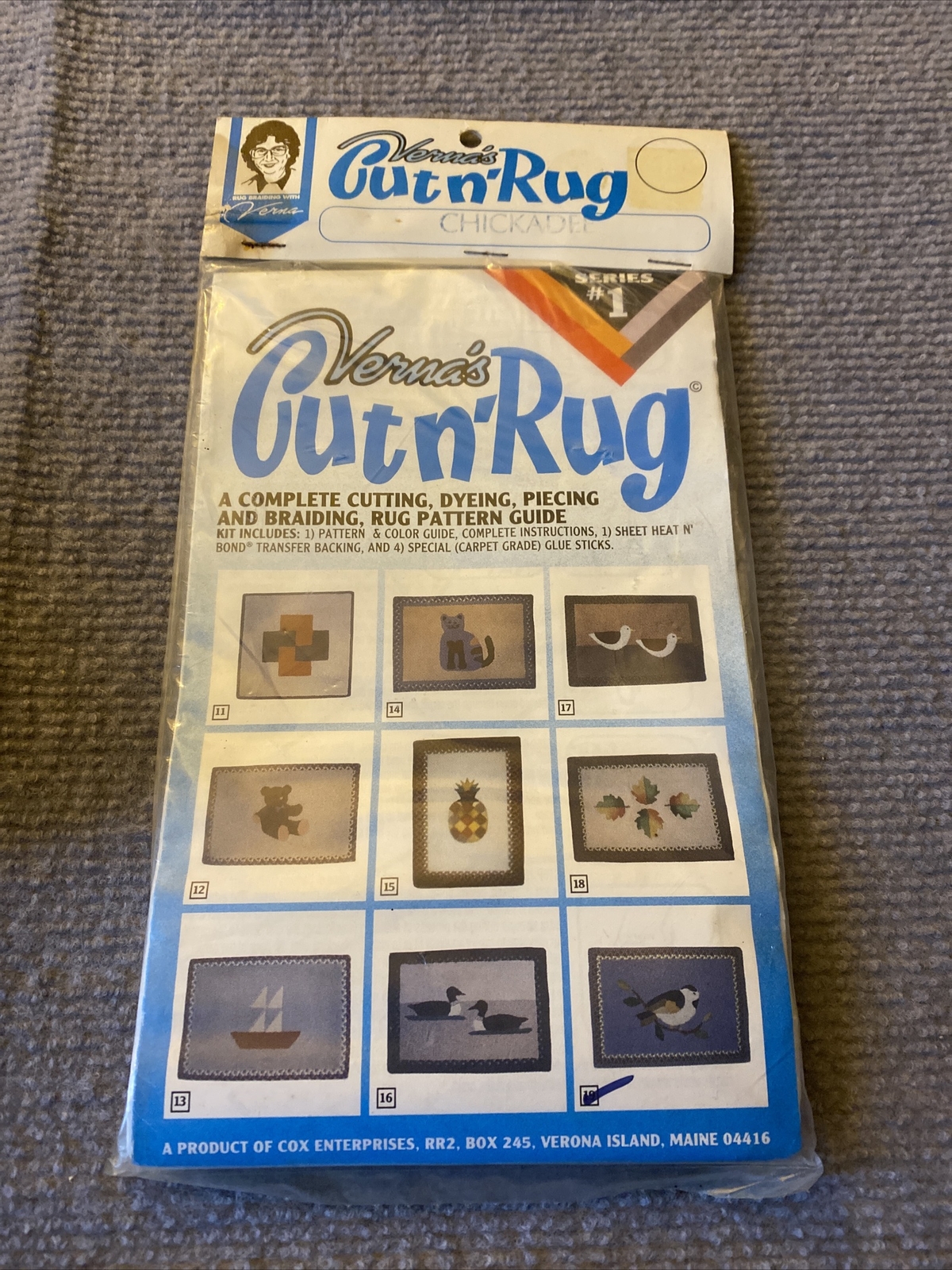 Verna’s Cut N’ Rug Chickadee Series #1 Rug Pattern Guide M