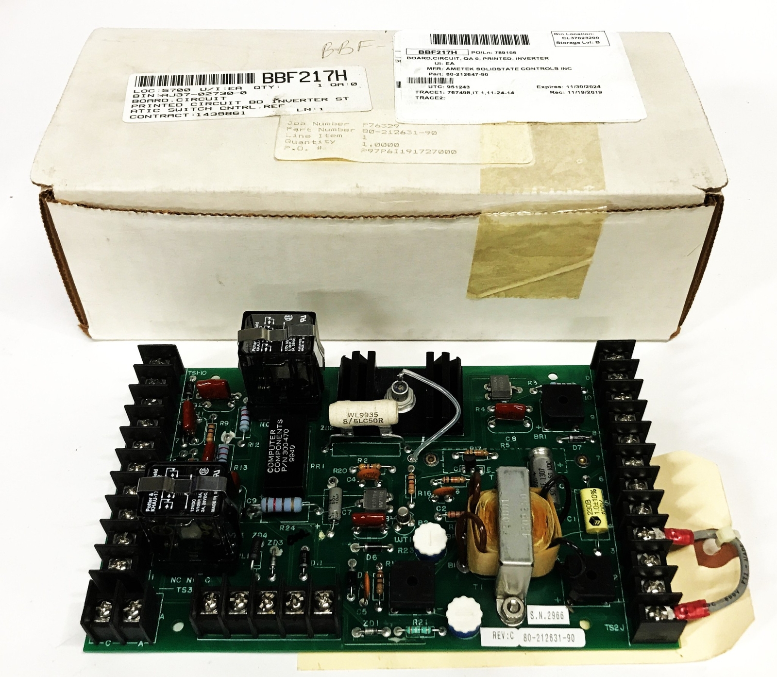 Ametek Static Switch Circuit Board 80-212647-90 NOS