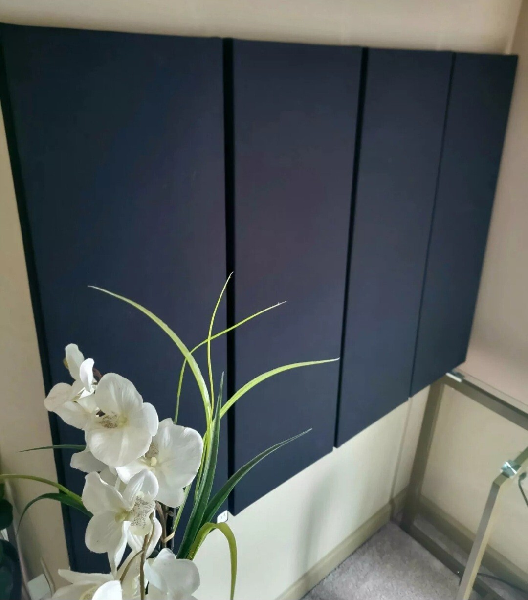 4 Sound Absorbing Acoustic Wall Panels in Black - SET of 4