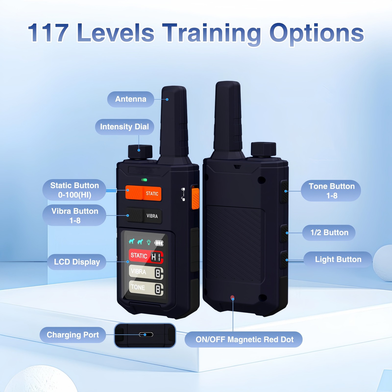 Dog Training Collar with Remote 4200FT Humane Training Modes Electric Dog Collar