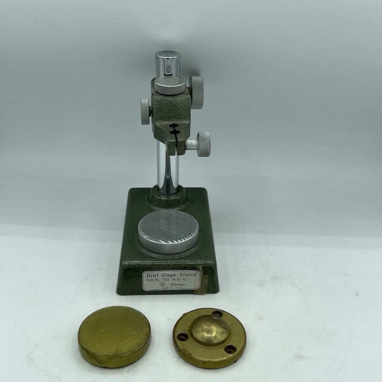 Mitutoyo Model #7003 Dial Gage Stand With Anvils