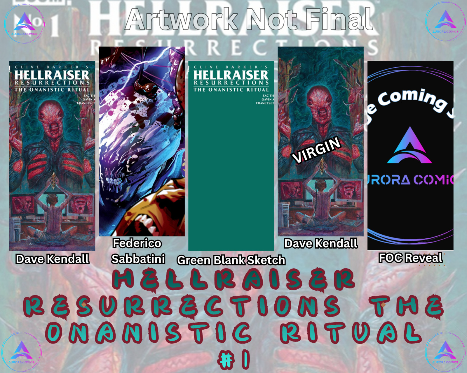 🟣Hellraiser Resurrections Onanistic Ritual #1 (5 Book Set) Presale 9/9 FOC 8/3
