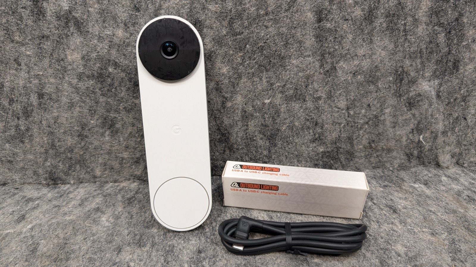 Google Nest GWX3T WiFi Smart Video Doorbell - Battery - Snow 🔥Works🔥