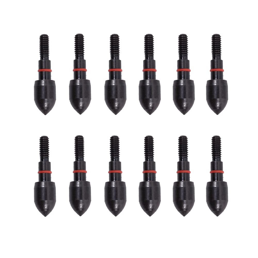 12pcs Archery Bullet Points 100/125 Grain Field Points Arrow Screwin Field Ti...