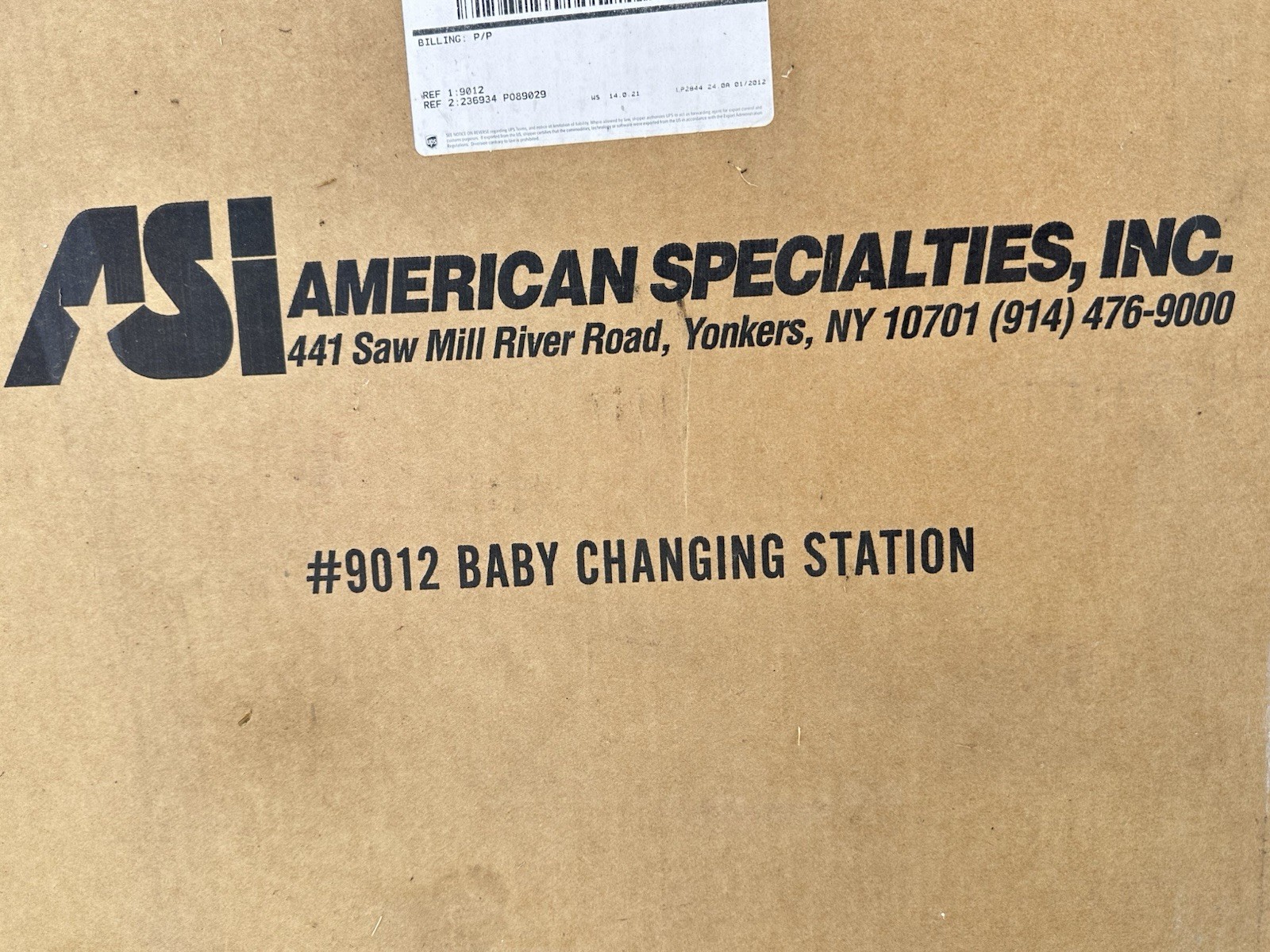 New "Open-Box" ASI 9012 Baby Changing Station Horizontal