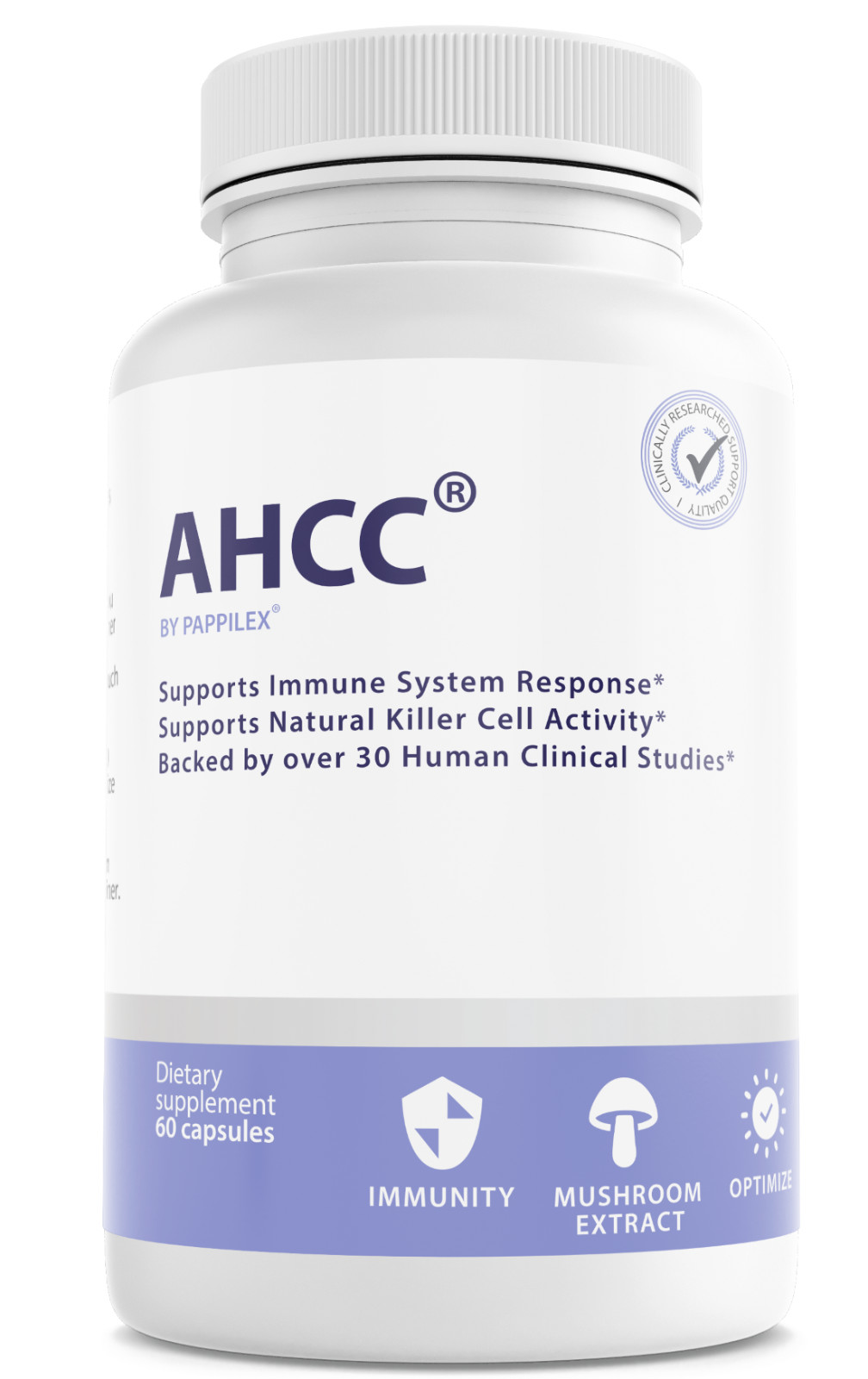 AHCC Pappilex  Support Dietary Supplement 60 Capsules