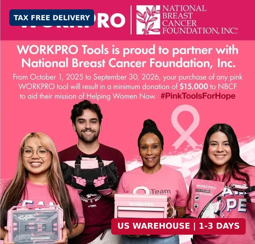 Pink Power Drill Set and Stackable Tool Box, 8V Cordless Drill Driver wi