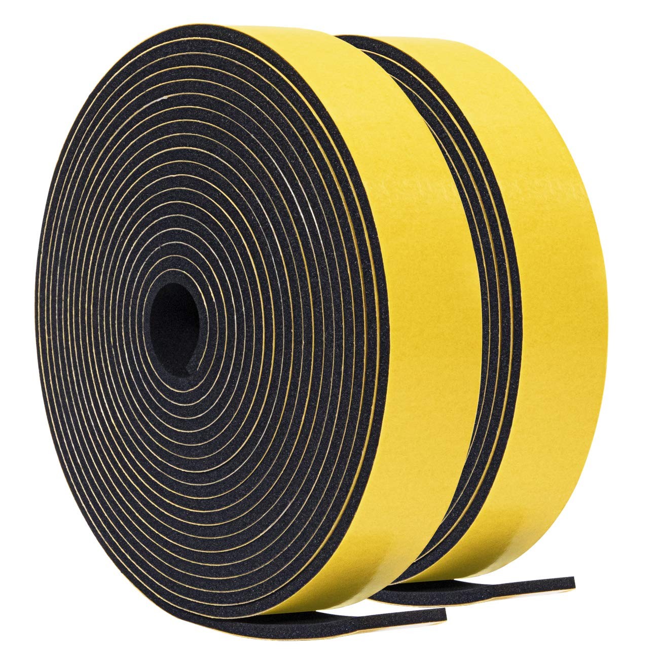 TORRAMI Door Seal 1 inch W x 1/8 T 1'' W x 1/8'' T x 33' L, Closed cell