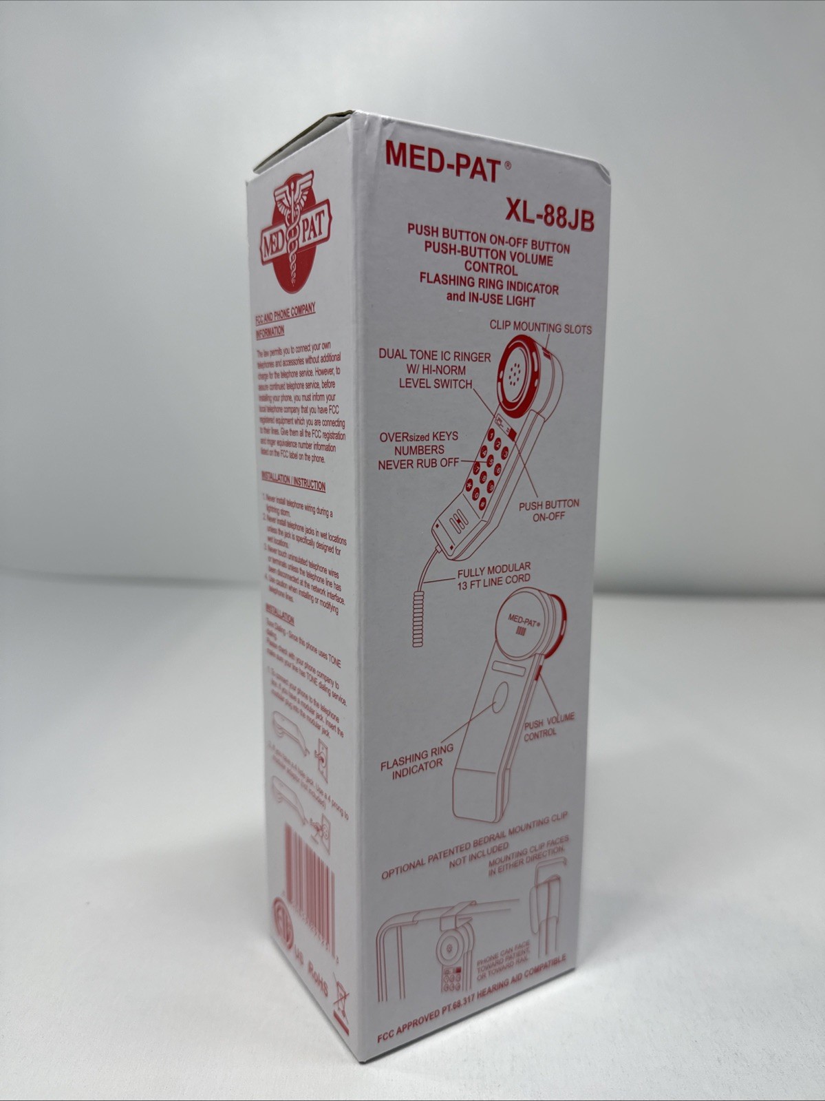 Box of 40 - Med Pat XL-88JB One-Piece Patient Room Telephone