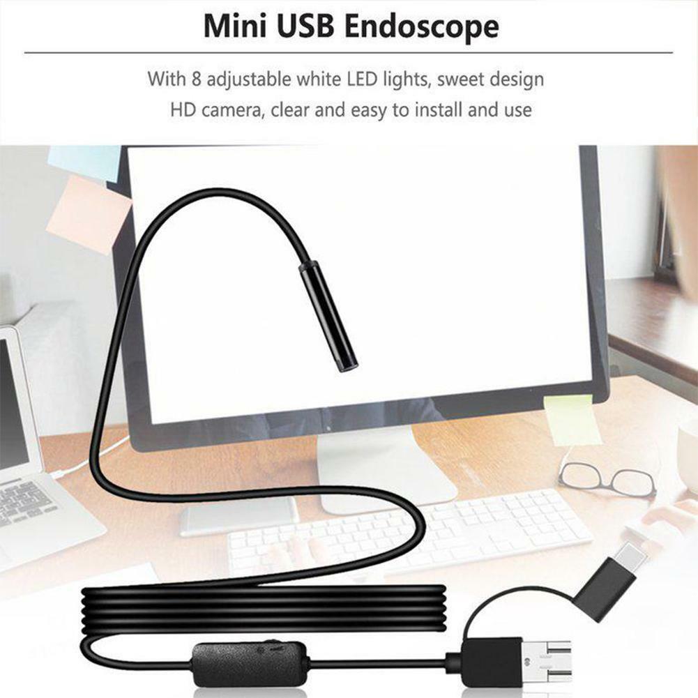 HD USB C Endoscope Type C Borescope Inspection Camera For Android PC Computer